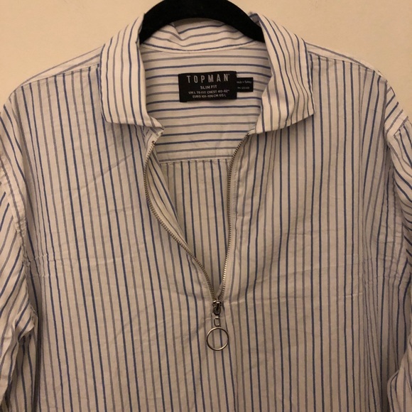 Topshop Other - Topman | Striped 1/4 zip pull over | Large